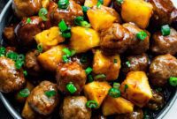 Tropical Slow Cooker Meatballs
