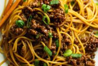 Savory Korean Ground Beef Noodles