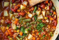 Simple & Satisfying Ground Beef Vegetable Soup