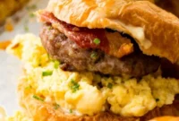 Savory Bacon, Egg, and Cheese Croissant Sandwiches