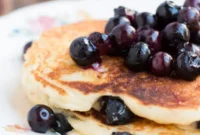 Luscious White Chocolate Blueberry Pancakes