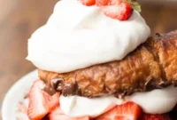 Decadent Grilled Chocolate Strawberry Croissants
