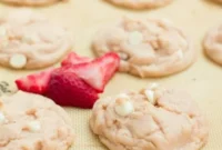 Strawberry Cream Pudding Cookies