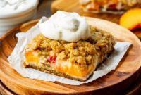 Luscious Peach and Cream Crumble Bars