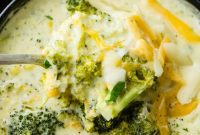 Creamy Slow Cooker Cheesy Broccoli Soup
