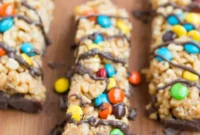 Homemade Peanut Butter M&M Kudos Bars