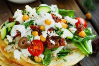 Fresh Greek Chicken and Turkey Tostadas