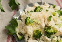Creamy Slow Cooker Alfredo Chicken and Rice