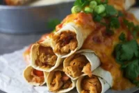 Fiery Smothered Chicken Flautas