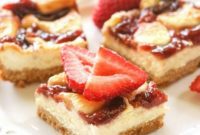 Luscious Strawberry Cheesecake Bars