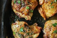 Golden Pan-Roasted Chicken with Herb Butter