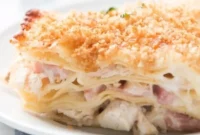 Ham and Swiss Chicken Lasagna