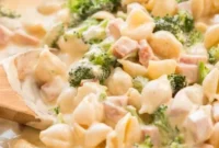 Ham and Broccoli Macaroni Gratin
