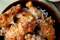 Crispy Grilled Garlic Parmesan Wings