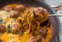 Hearty Cheesy Meatball and Zucchini Skillet