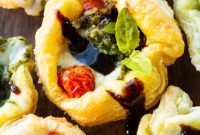 Effortless Pesto Caprese Tartlets