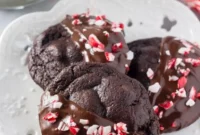 Rich Peppermint Fudge Cookies