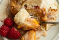 Golden Fried Peaches with Melting Vanilla