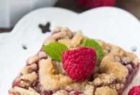Golden Raspberry Crumble Bars