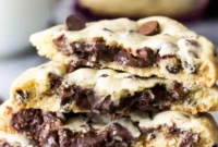 Molten Fudge Chocolate Chip Cookies