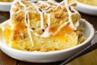 Golden Peach Crumble Coffee Cake