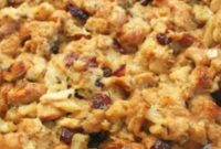 Sweet and Tart Cranberry Apple Stuffing