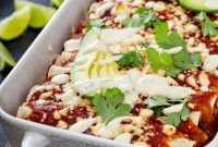 Golden Spiced Sweet Potato Enchiladas, Cool Corn Crema