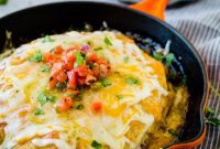 One Pan Honey Lime Chicken Enchilada Bake