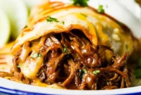 Easy Slow Cooker or Instant Pot Smothered BBQ Beef Burritos