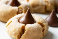 Chocolate Kiss Peanut Butter Cookies