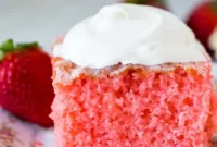 Strawberry Jiggle Cake