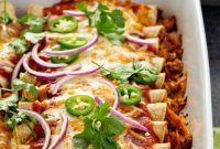 Spicy Red Chicken Enchiladas