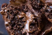 Nutella Lava Double Chocolate Banana Muffins
