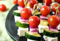 Fresh Greek Salad Skewers