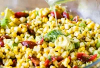 Smoky Grilled Corn Avocado Tomato Salad