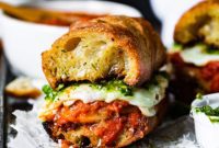 Cheesy Garlic Bread Chicken Parm Sandwich