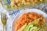 Vibrant Roasted Tomatillo Chicken Enchiladas