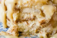 Irresistible Apple Pie Bread Pudding with Silky Vanilla Sauce