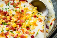 Bacon-Infused Slow Cooker Potato Broccoli Corn Chowder