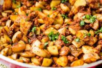 Quick Chorizo and Potato Hash