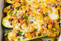 Guilt-Free Cheesy Mexican Zucchini Boats