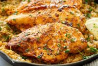 Savory Garlic Parmesan Chicken with Zesty Lemon Rice