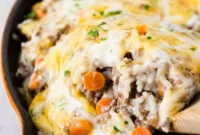 Hearty Instant Pot Cheesy Ground Beef and Rice Casserole