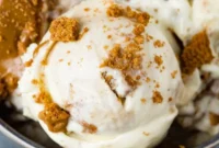 Creamy Homemade Biscoff Cookie Butter Ice Cream