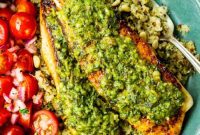 Light and Lean Pesto Tilapia Dinner