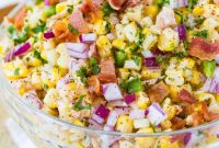 Mexican Street Corn Salad with Jalapeno and Bacon