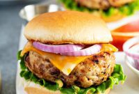 Tangy Maple Apple Chicken Burgers