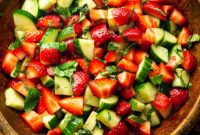 Honey Balsamic Strawberry Cucumber Salad