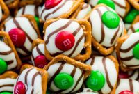 Irresistible Christmas M&M Pretzel Hugs