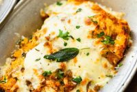 Browned Butter Pork and Butternut Squash Lasagna